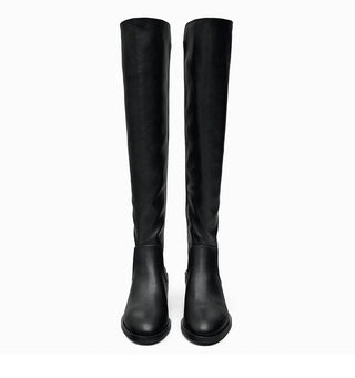 Thick-heeled over-the-knee boots