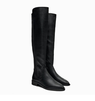 Thick-heeled over-the-knee boots