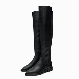 Thick-heeled over-the-knee boots