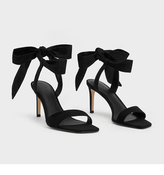 Open toe Bow tie high heel