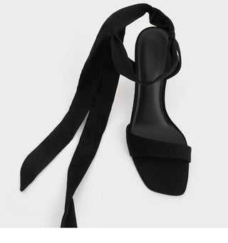 Open toe Bow tie high heel