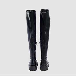 Thick-soled heightened long boots