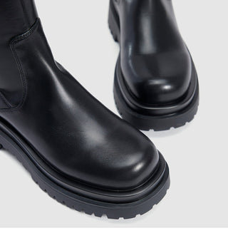 Thick-soled heightened long boots