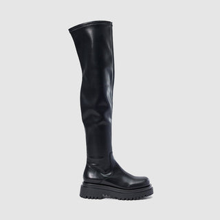 Thick-soled heightened long boots