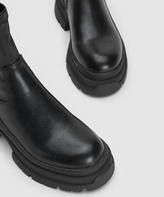 Thick-soled high-heeled genuine leather Martin boots