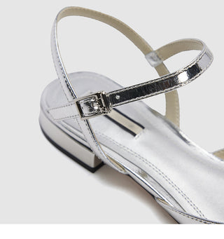 Square buckle strap flat sandals