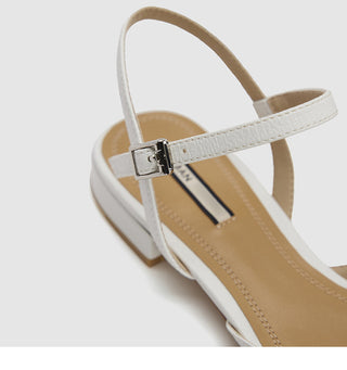 Square buckle strap flat sandals