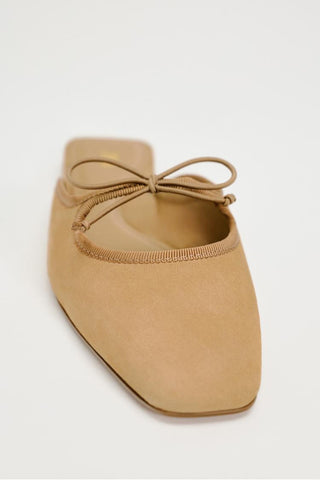 Bow flat all-match square head mules