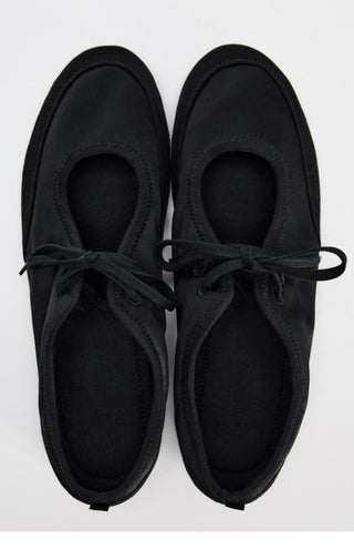 Flat ballet lace-up loafers