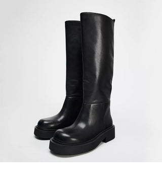 Platform thick-soled knee-high boots