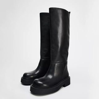 Platform thick-soled knee-high boots