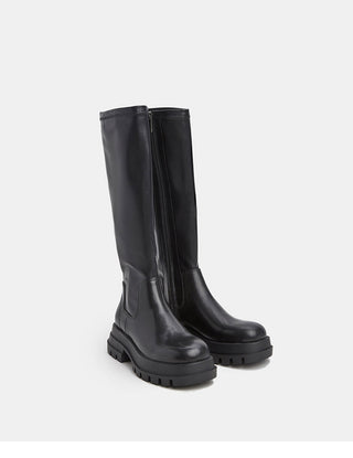 Korean knee-high leather boots