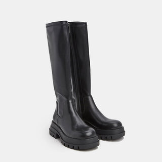 Korean knee-high leather boots