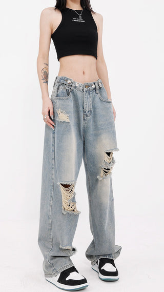 Washed Loose fit Gradient Jeans