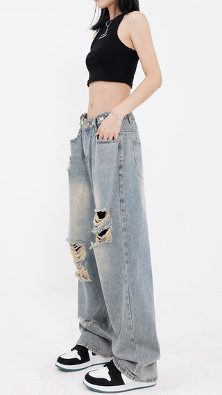 Washed Loose fit Gradient Jeans