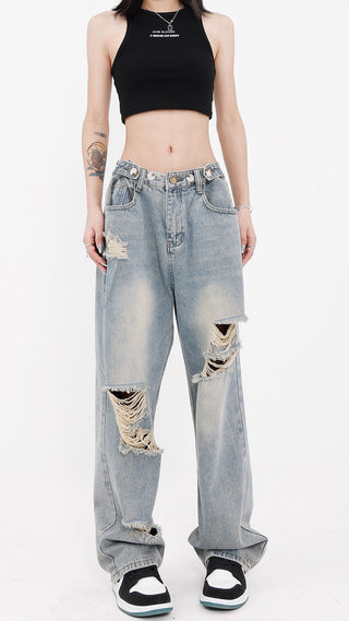 Washed Loose fit Gradient Jeans