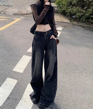 High-waisted wide-leg Baggy Jeans