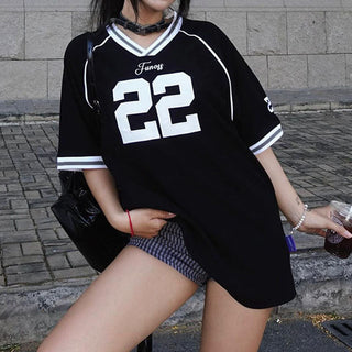 Printed sports oversized T-shirt