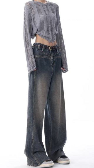 Retro wide Leg denim jeans