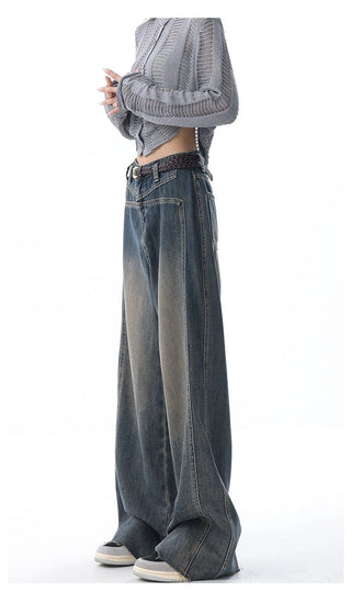 Retro wide Leg denim jeans