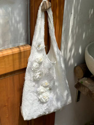 spring flower lace shoulder bag