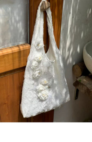 spring flower lace shoulder bag