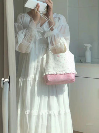 Korean lace sweet handbags