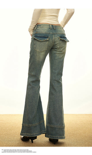 HIGH WAIST FLARED JEANS WIDE LEG