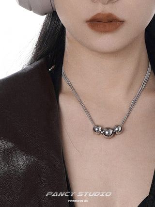 3D SILVER CHAIN NECKLACE