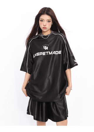 Hip-hop light V-neck sports jersey