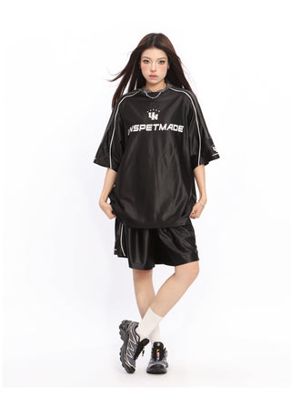 Hip-hop light V-neck sports jersey