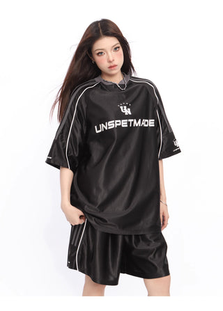 Hip-hop light V-neck sports jersey