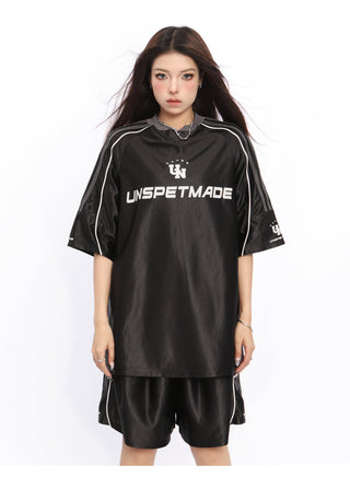 Hip-hop light V-neck sports jersey