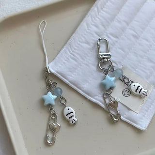 Fish & stars phone charm