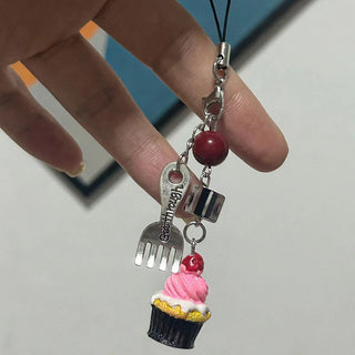 Cute Muffin phone charm