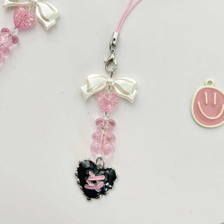 Beaded hearts Earphone Pendant