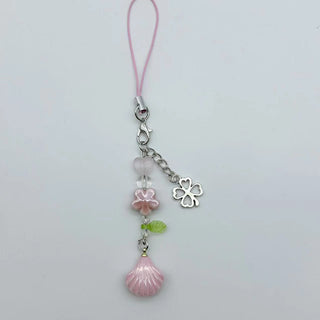 Handmade beading heart shell charm