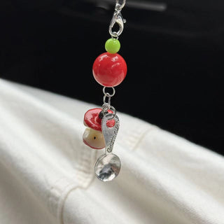 cute girl heart apple charm