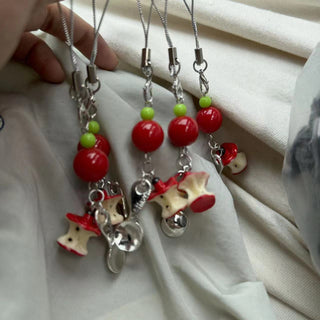 cute girl heart apple charm