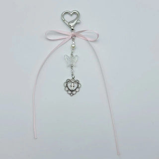 Sweet silk  bow love bead charm