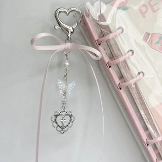 Sweet silk  bow love bead charm