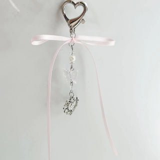 Sweet silk  bow love bead charm