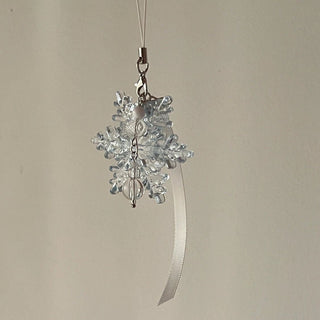 Acrillic snow Flake charm