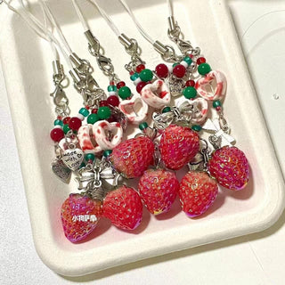 Strawberry Beads phone charm