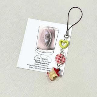 Apple party beaded charm