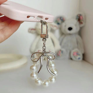 Bow pearl bead charm