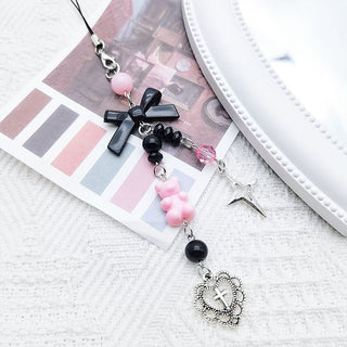 Love bear bow phone charm