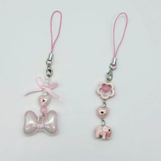 Cute pink elphant charm