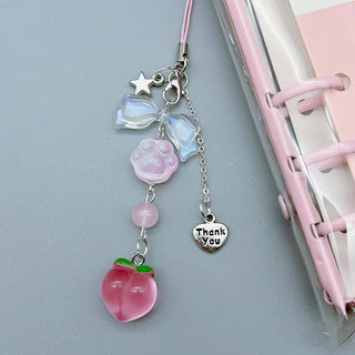 Heart Bead Mobile Phone Charm