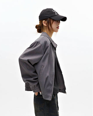 Clean fit shoulder pad jacket